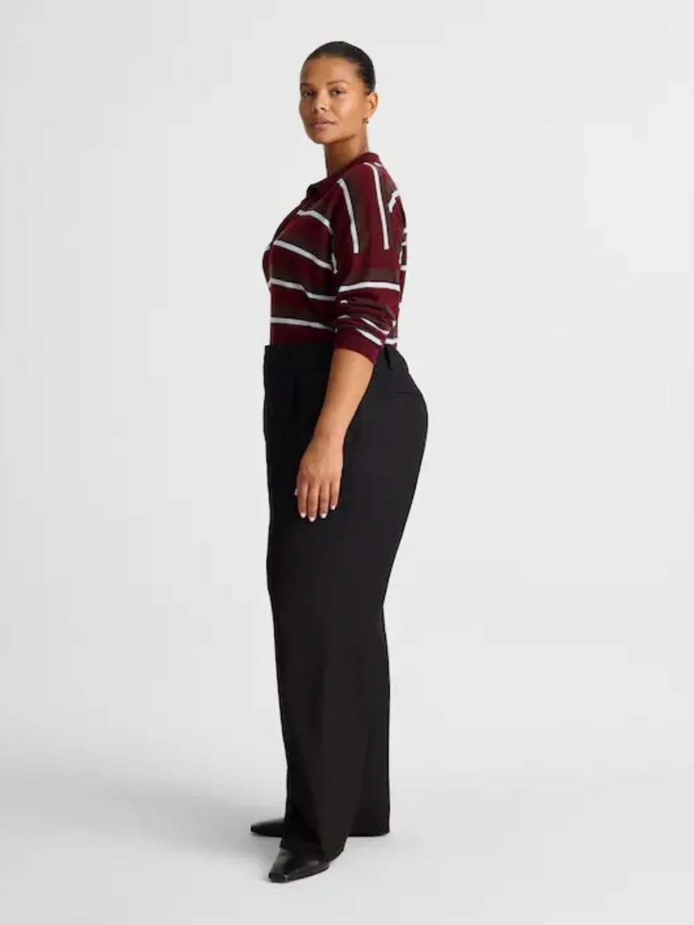 Madewell Slouchy Straight Pants in Brushed Twill Black Trousers Size 6 NWT